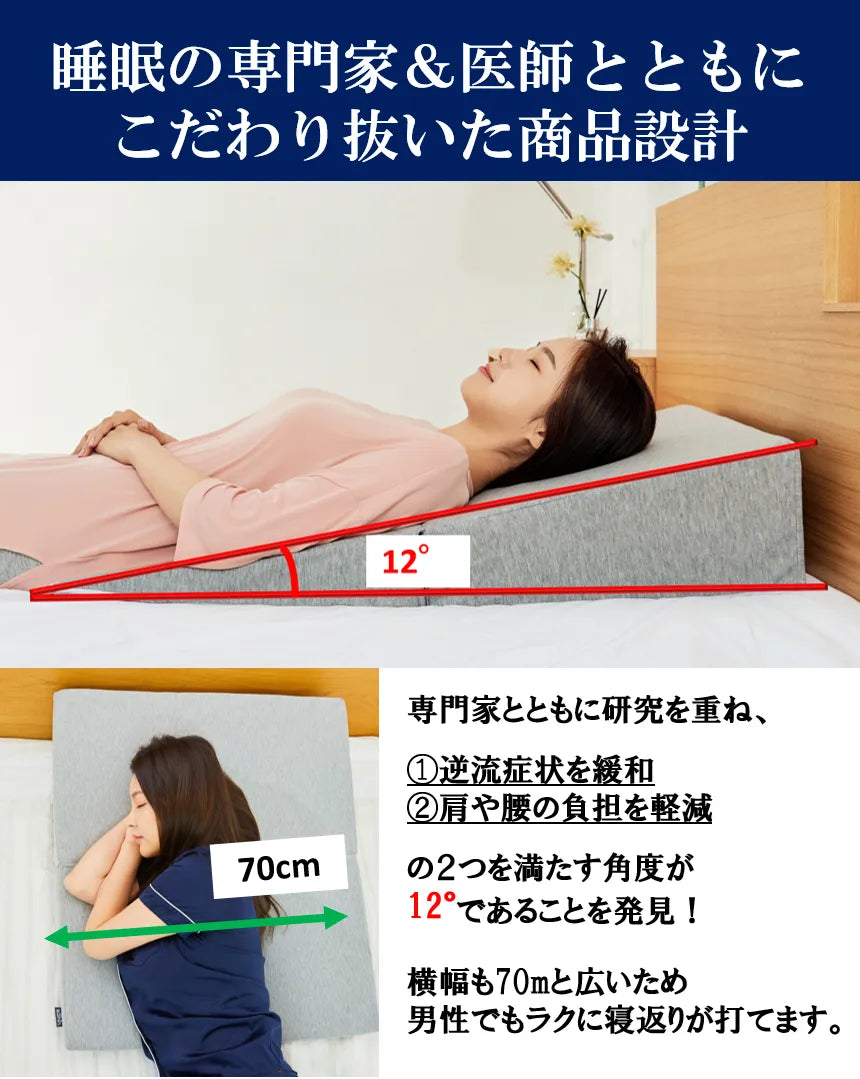 Dr.Shin ウエッジピロー 睡眠の専門家＆医師とともに開発した三角枕 斜め枕 日本正規代理店】Dr.Shinウエッジピロー 睡眠の専門家＆医師が開発した